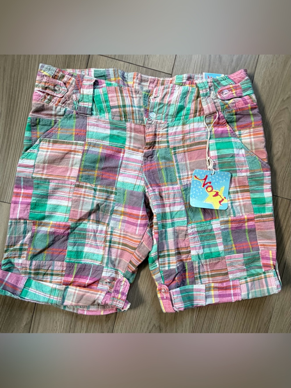 NORI Juniors Plaid Cotton Shorts - Multicolor Sz 11